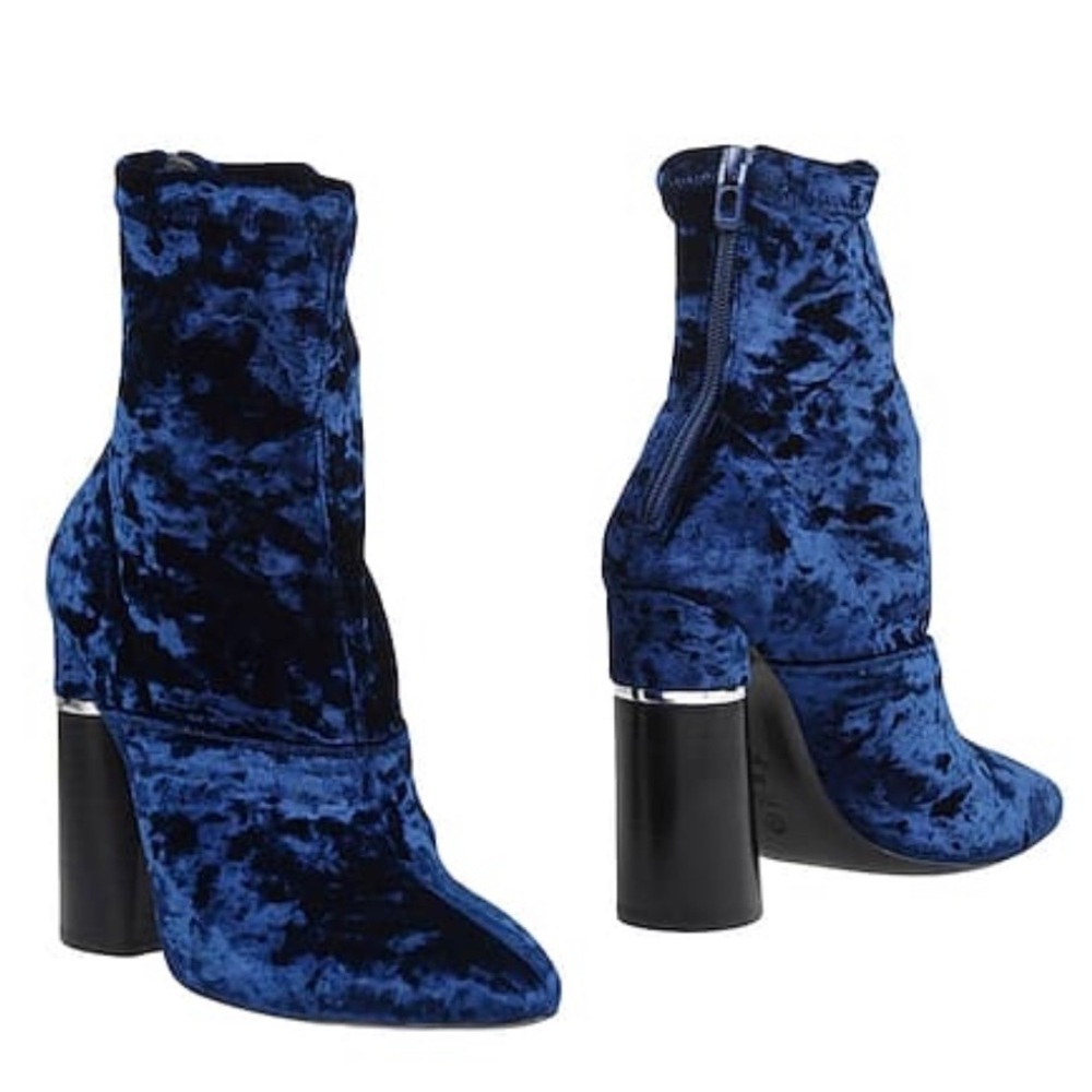 Phillip Lim blue suede ankle boot